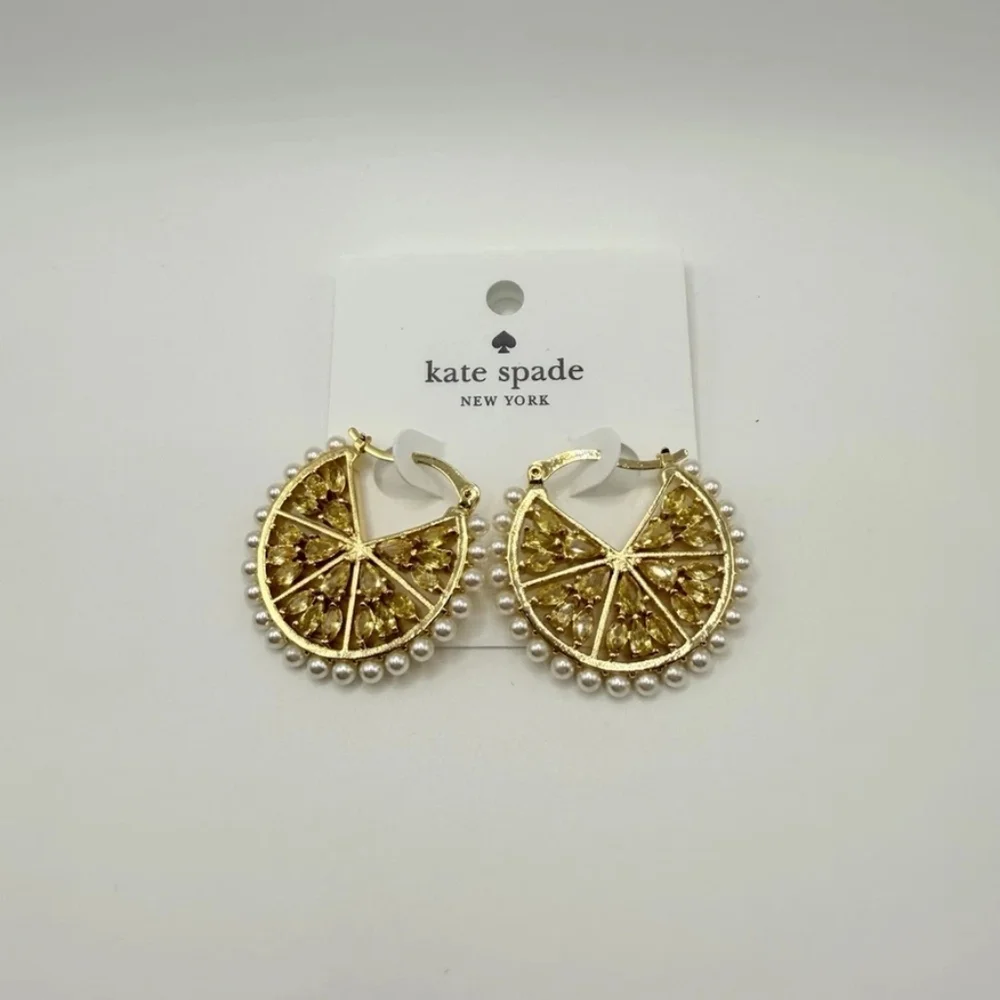 NWT Kate Spade♠️ Fresh Squeeze Hoops - Picture 5 of 5